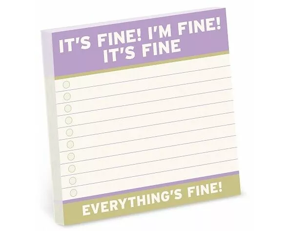 Knock Knock It’s Fine Large Sticky Notes (4x4in)