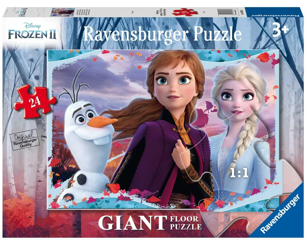 Ravensburger Kinderpuzzle 03036 - Die Eiskönigin 2: Zauberhafte neue Welt - Bodenpuzzle mit 24 großen Puzzleteilen, für kleine Disney-Fans ab 3 Jahren