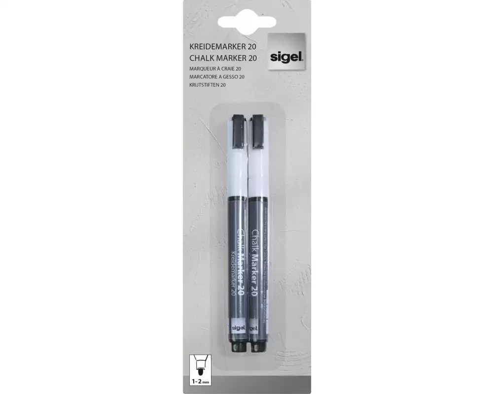 Sigel Kreidemarker 20 Rundspitze, Weiss