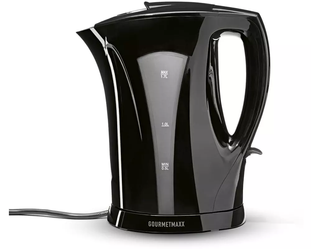 GOURMETmaxx Wasserkocher 1.7 l, Schwarz