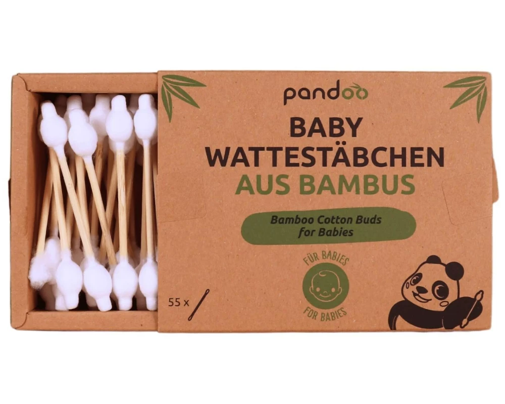pandoo Bambus-Sicherheitsstäbchen für Babys 55 Stück