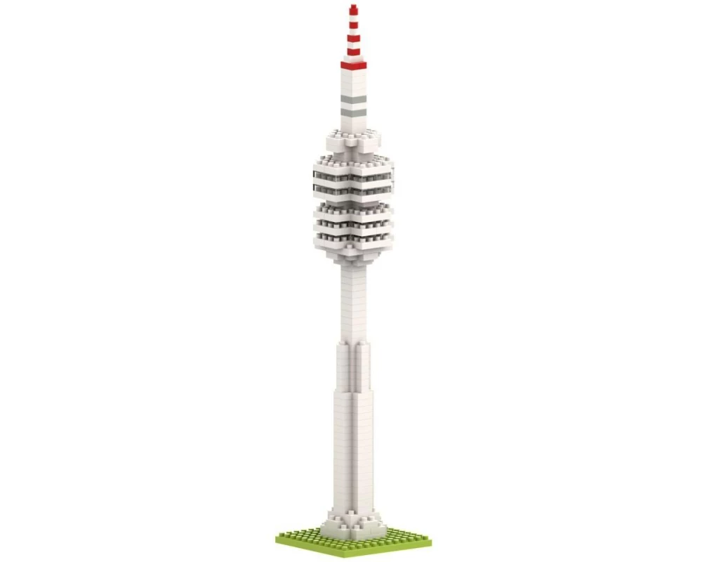 BRIXIES Bausteinmodell Olympiaturm aus 221 Bausteinen