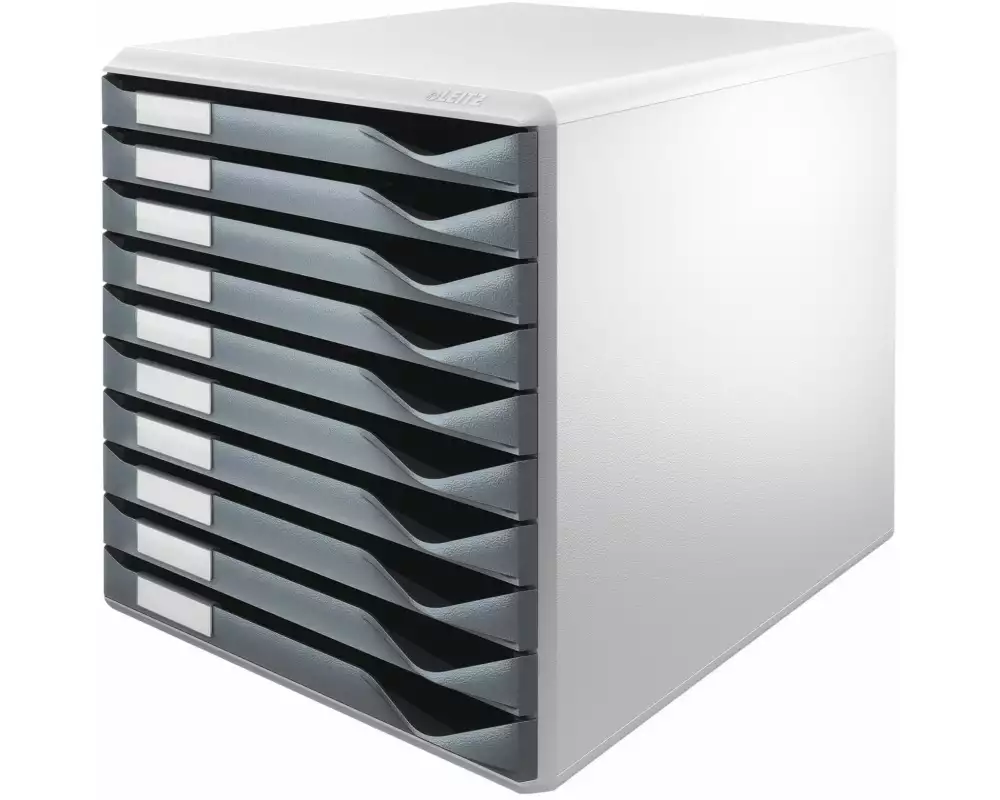 Leitz Schubladenbox Formular-Set 10 Schubladen, Dunkelgrau