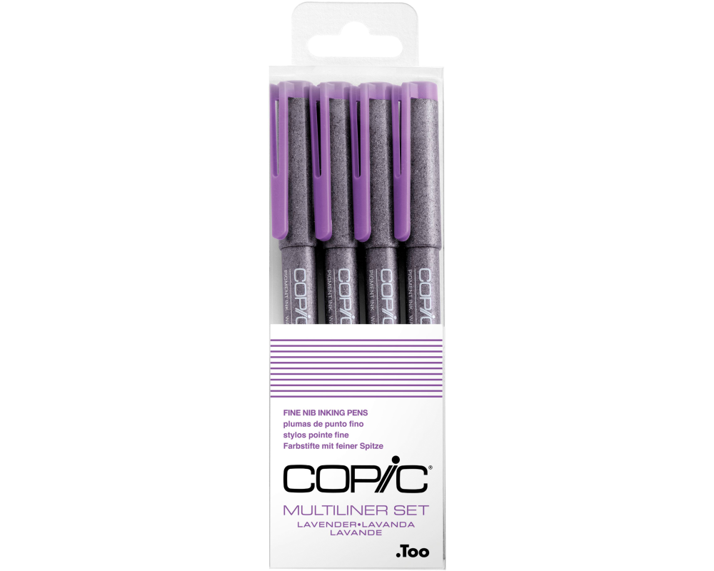 COPIC Multiliner 22075629 Lavender Set, 4 Stück ass.