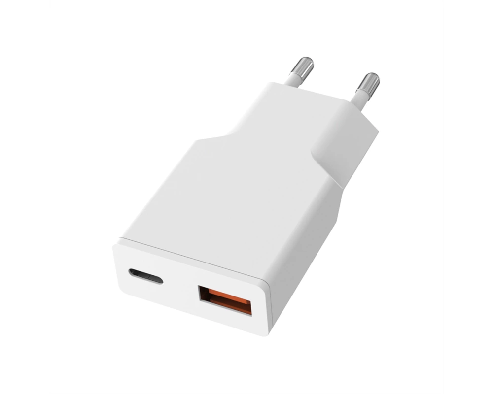 VALUE USB Charger mit Euro-Stecker, 2 Ports Typ A+C, 30W