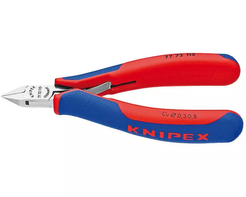 Knipex Elektronik-Seitenschneider spitzer Mini-Kopf, 115 mm