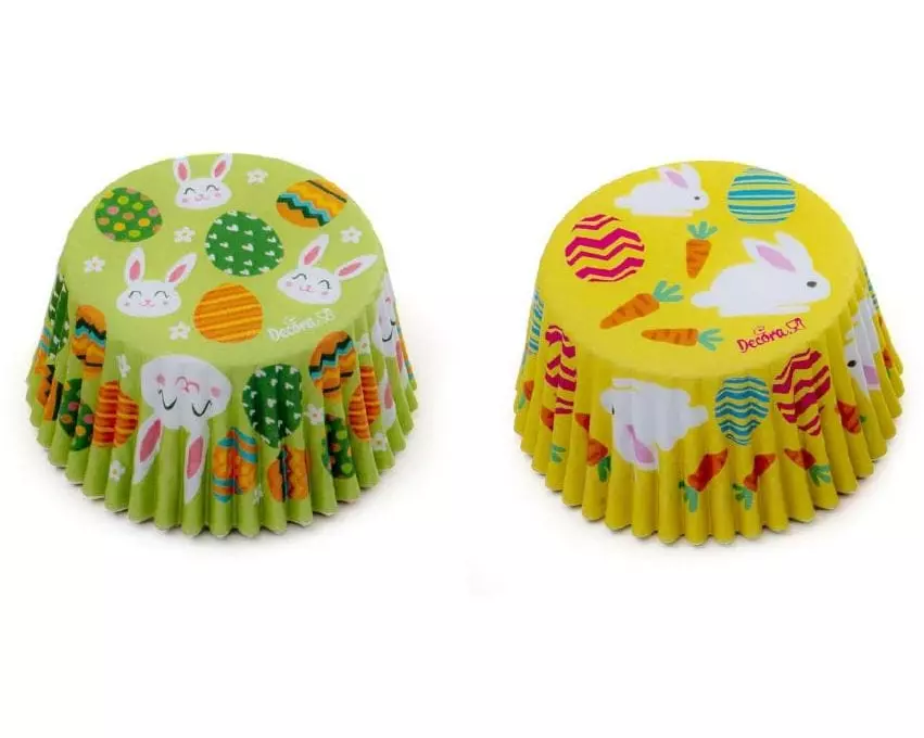 Decora Muffinform Ostern Grün/Gelb, ø 5 cm, 36 Stück
