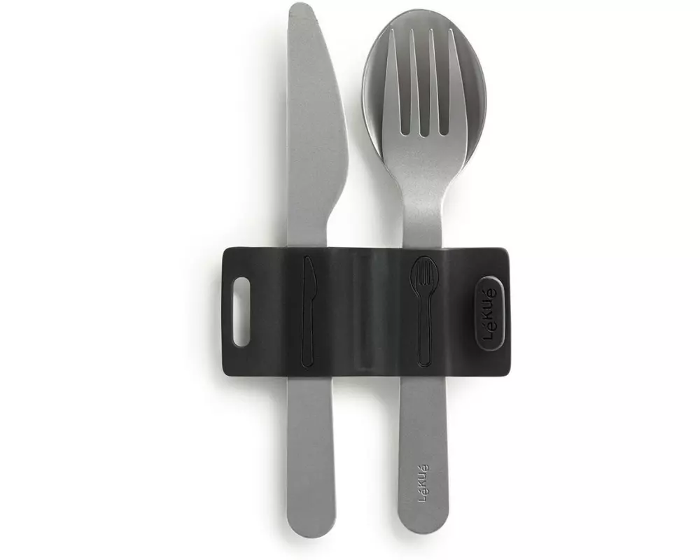 Lékué Besteck-Set to go Edelstahl, 3-teilig