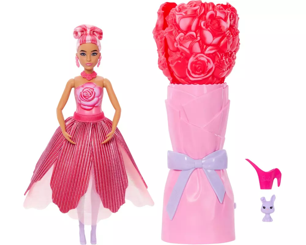 Barbie Spielset Flower Surprise Puppe Rote Rose