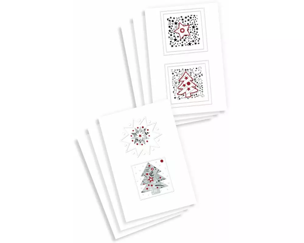 ABC Weihnachtskarte Frohe Weihnachten 6 Stück
