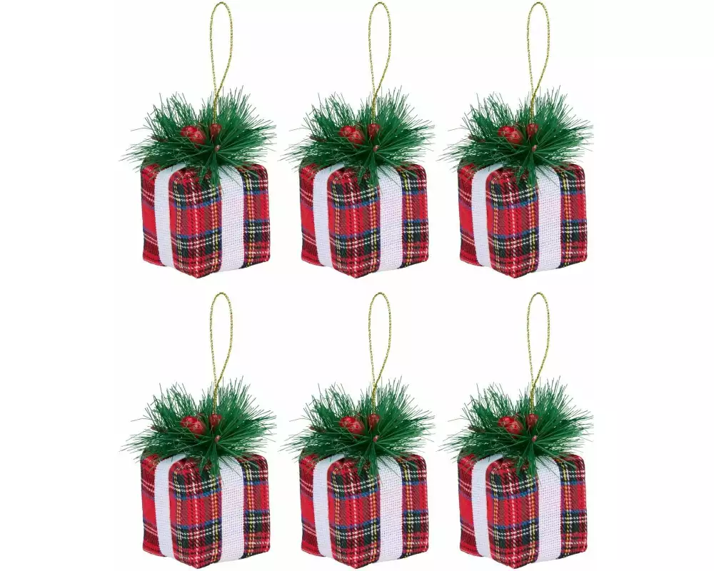 Arti Casa Weihnachtsschmuck Geschenke, 6 Stk. Rot