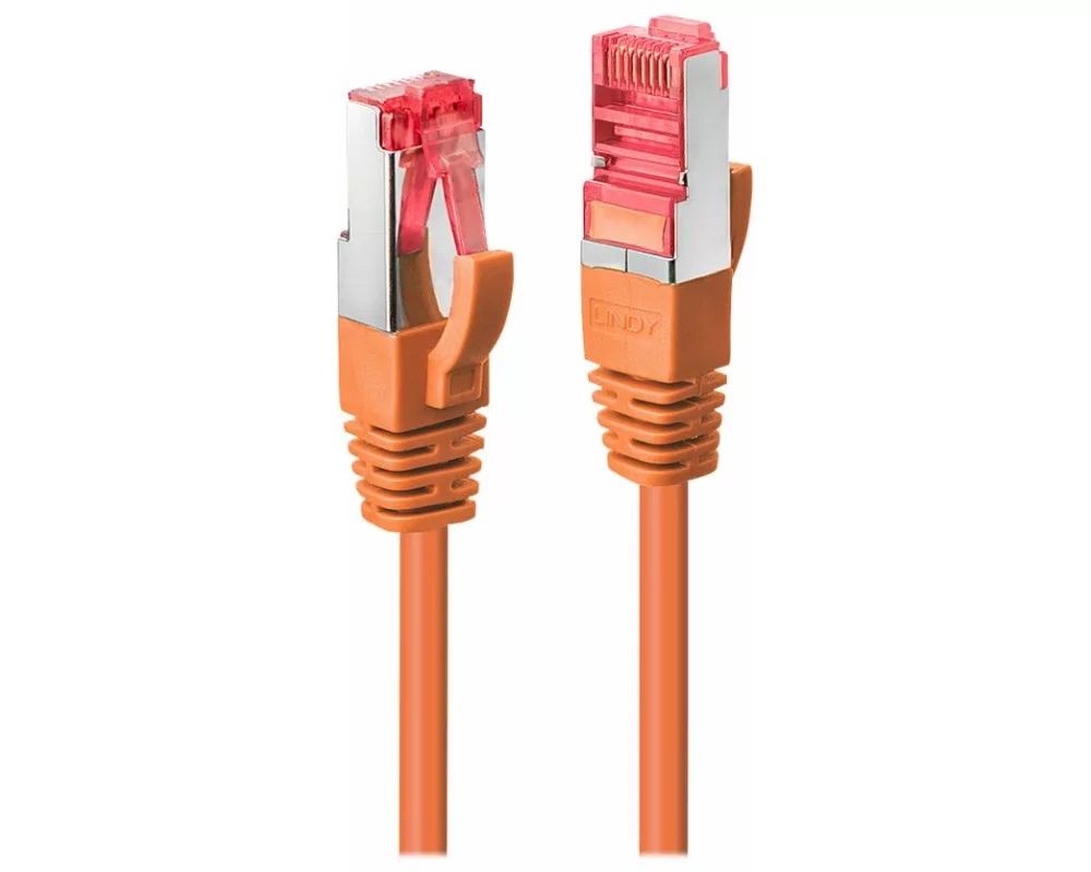LINDY Patch Cable, Cat6, S/FTP, RJ45-RJ45, 1,5m, orange