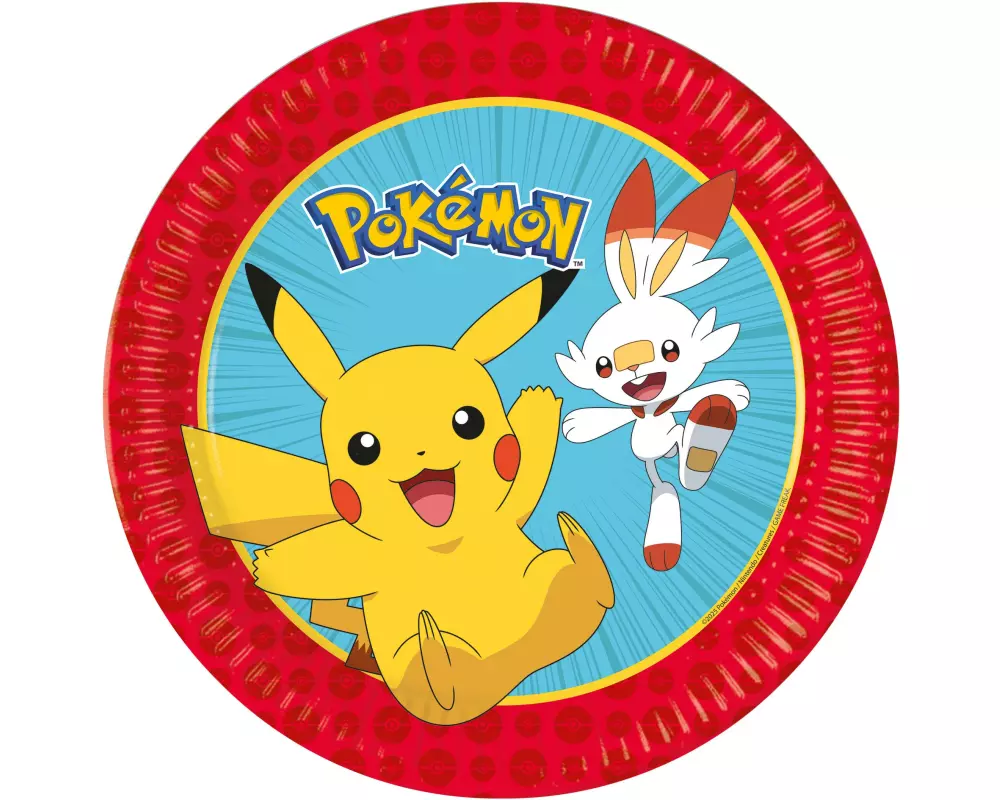We fiesta Party Einwegteller Pokémon 23 cm, 8 Stück