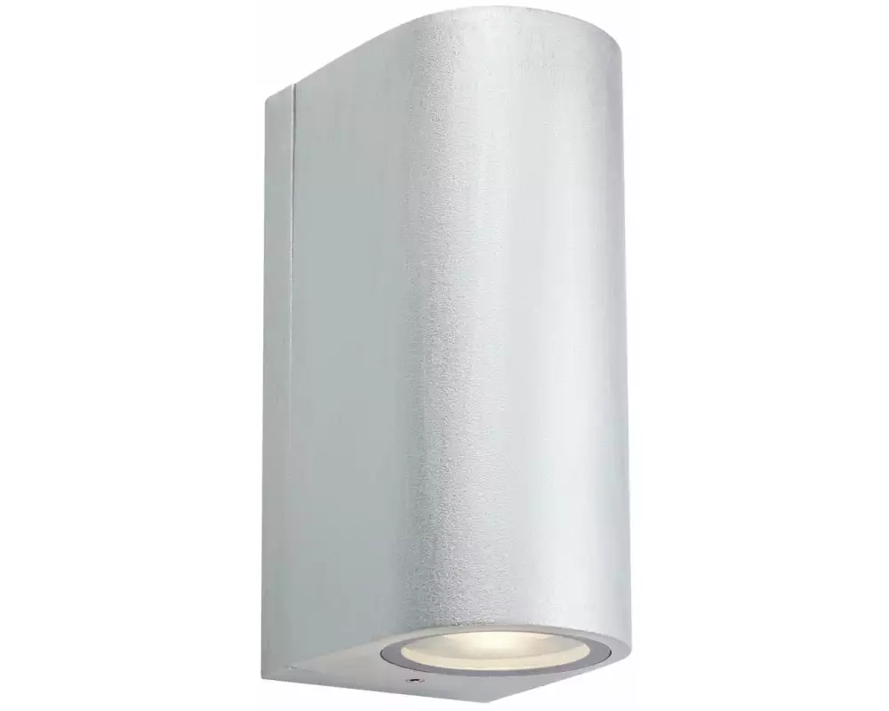 Markslöjd Alor Fassadenleuchte Silber 2x Lampe