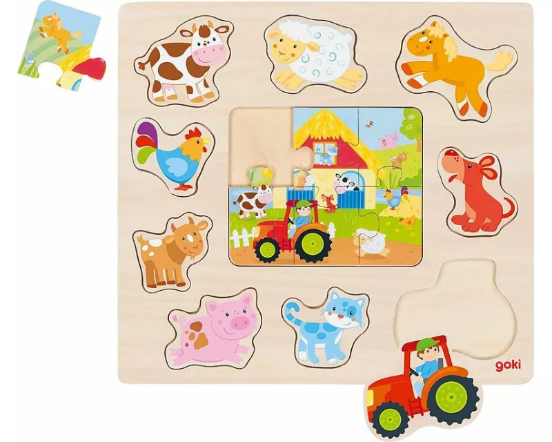 Einlegepuzzle Bauernhoftiere