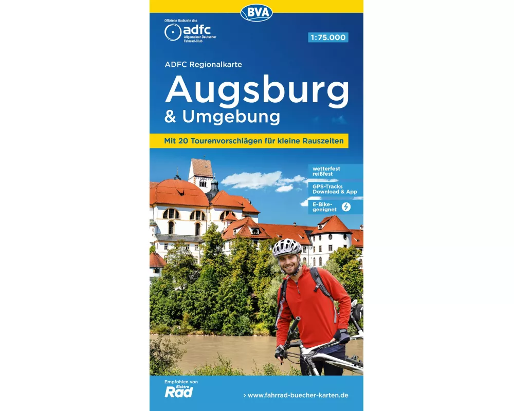 BVA ADFC Regionalkarte Augsburg und Umgebung 1:75.000
