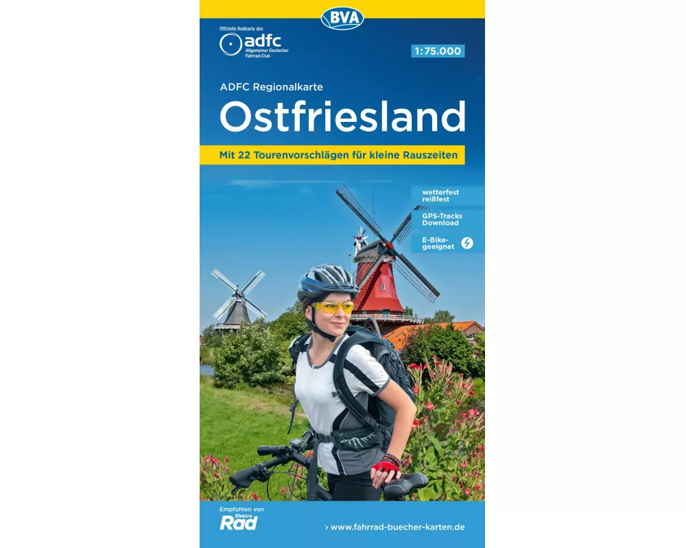 BVA ADFC Regionalkarte Ostfriesland 1:75.000