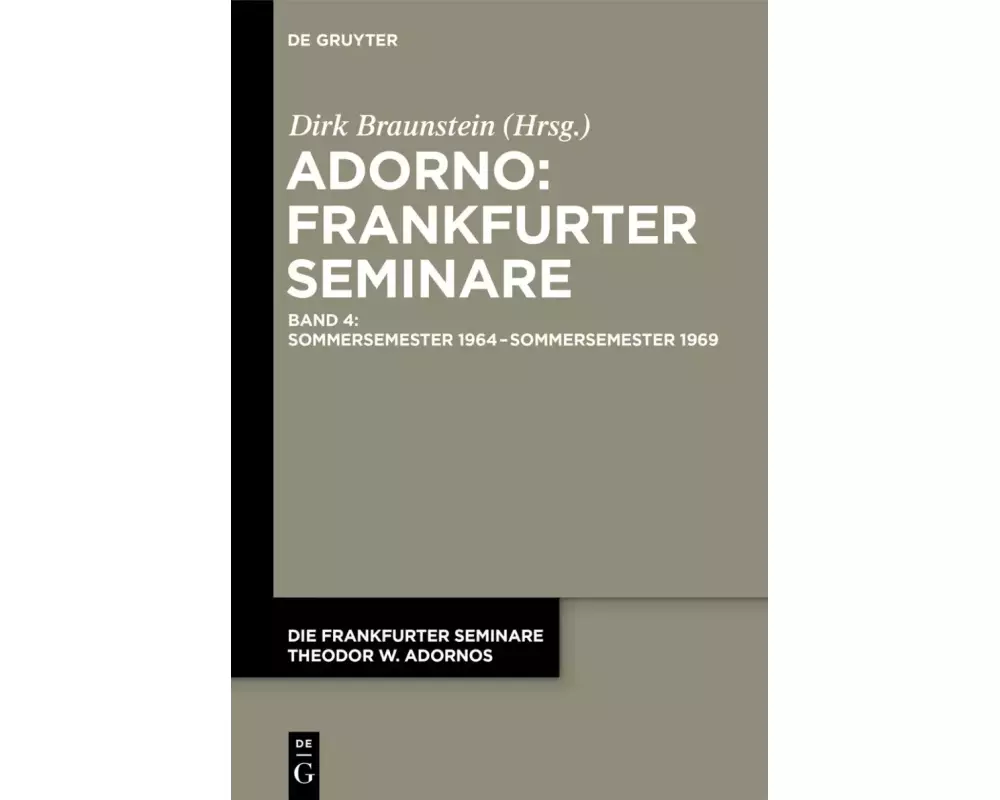 Sommersemester 1964 - Sommersemester 1969