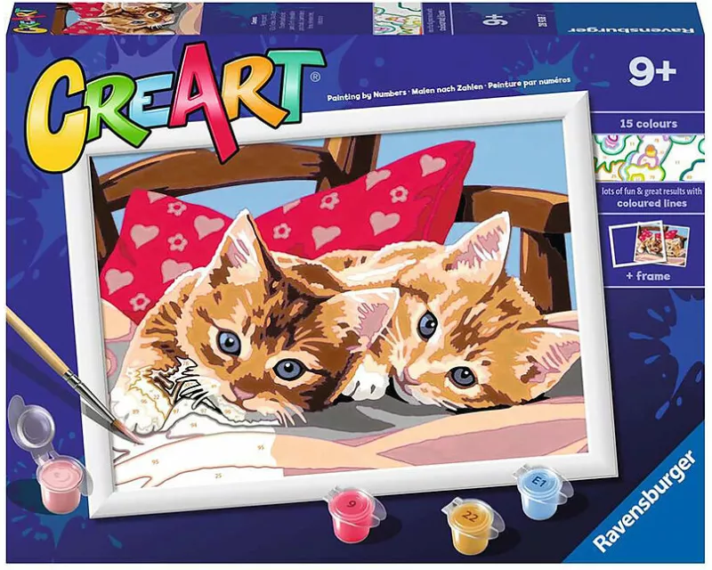 Malen nach Zahlen, CreArt. Two Cuddly Cats