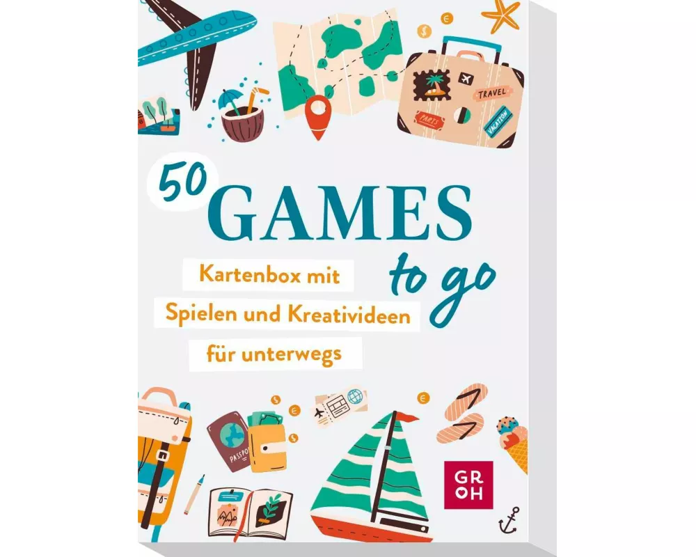50 Games to go - Kartenbox mit vielen Spielen und Kreativideen für unterwegs