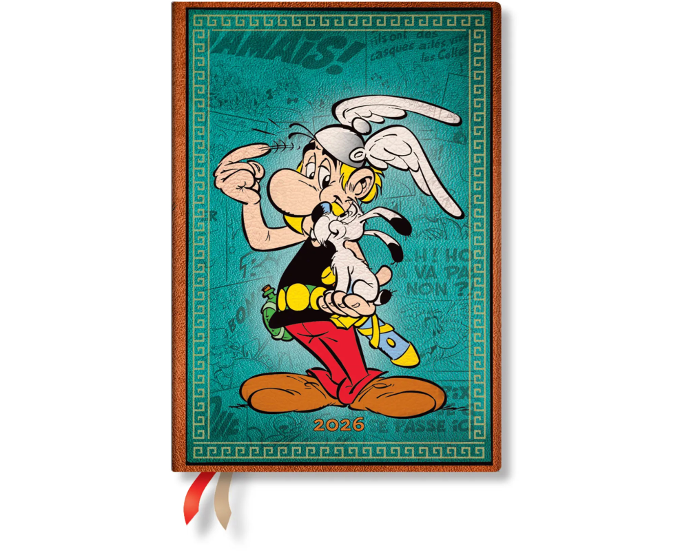 PAPERBLANKS Agenda Asterix d. Gallier 2026 DD0601-6 1W/2S VER Midi HC DE 13x18cm
