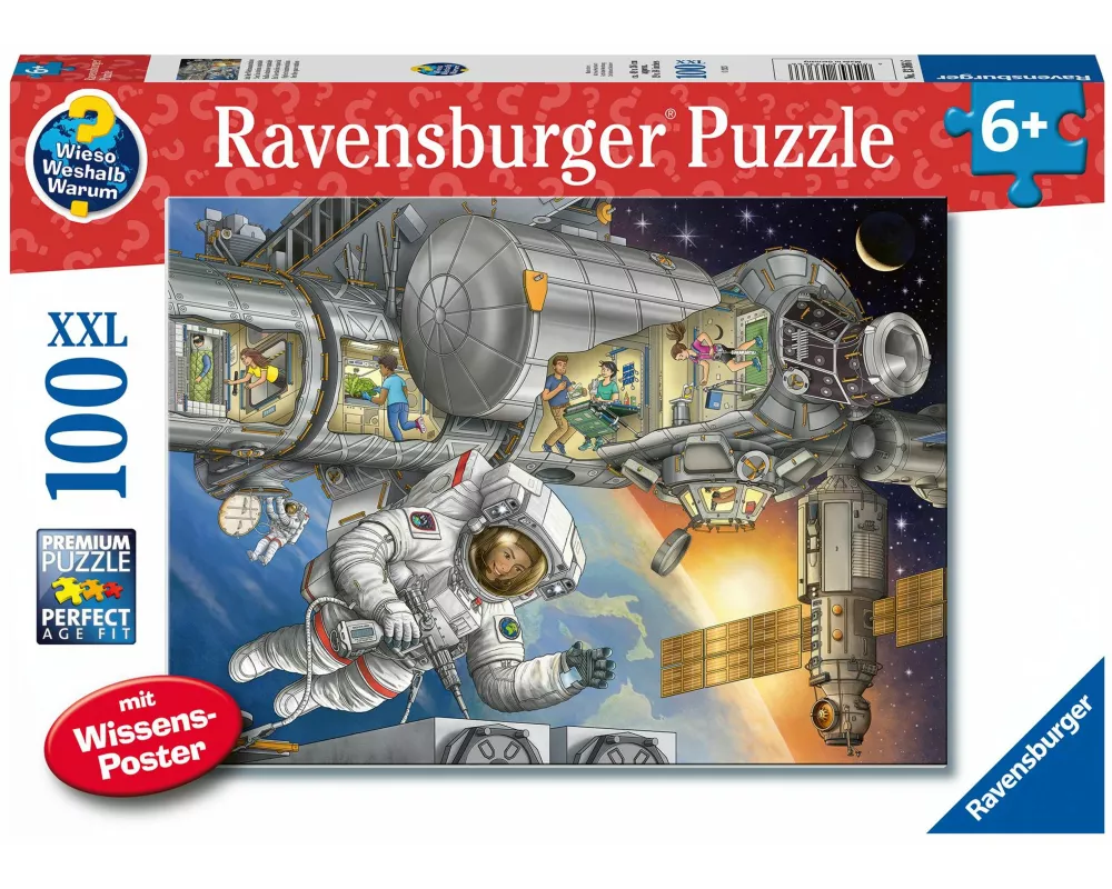 Kinderpuzzle 100 XXL Teile - Wieso? Weshalb? Warum? Auf der Weltraumstation