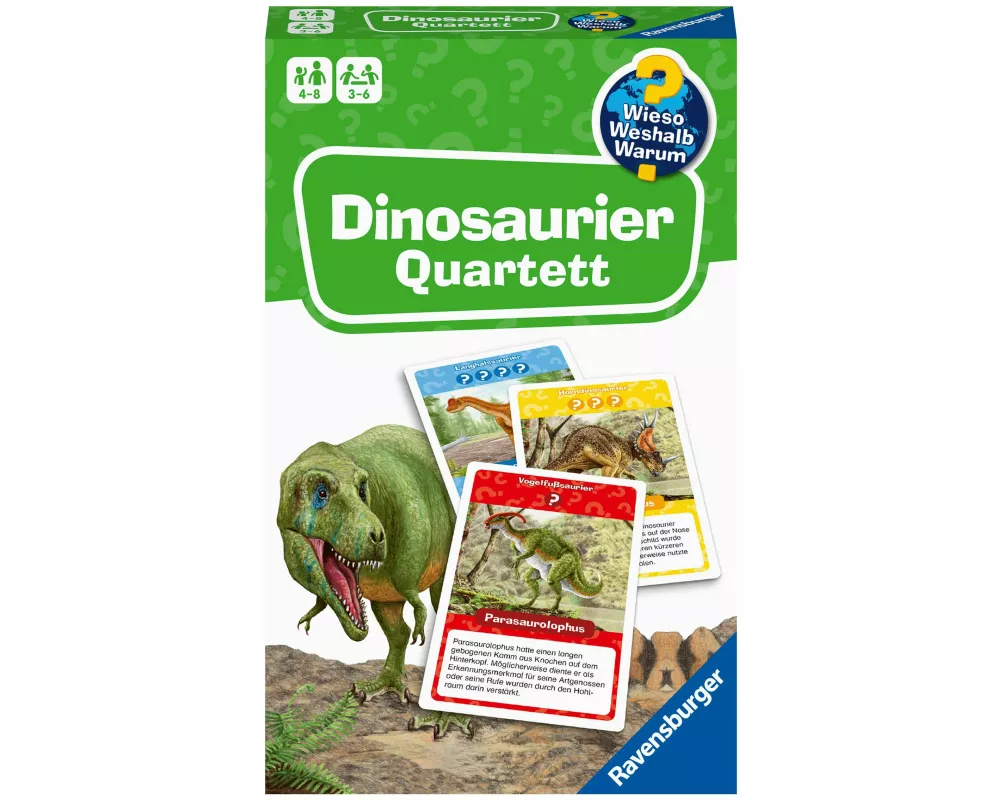 Wieso? Weshalb? Warum? Dinosaurier Quartett - Reisespiel ab 4 Jahre