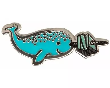 Read Like a Narwhal Enamel Pin