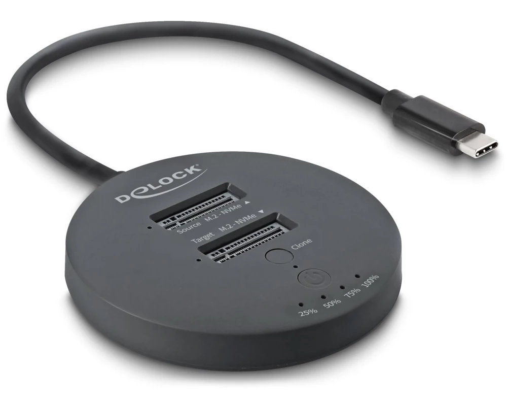 Delock M.2 Dockingstation USB 20 Gbps, 2x NVMe PCIe SSD