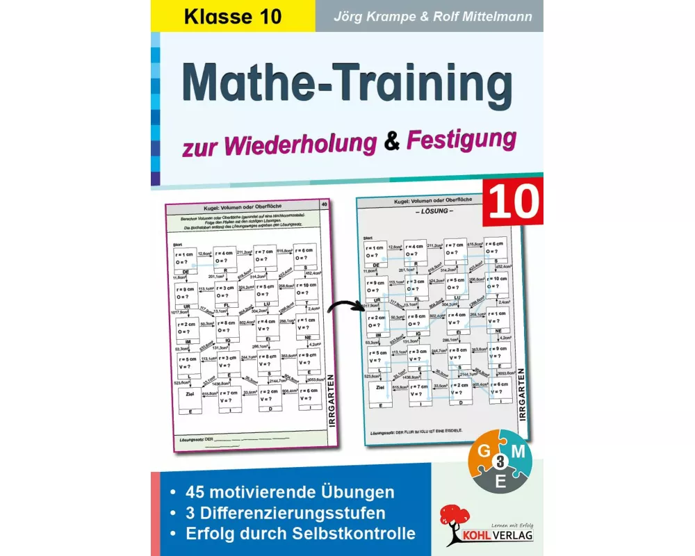 Mathe-Training zur Wiederholung und Festigung / Klasse 10