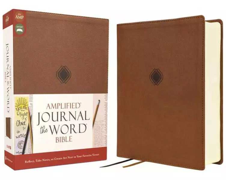 Amplified Journal the Word Bible, Double-Column Journal Edition, Leathersoft, Brown: Reflect, Take Notes, or Create Art Next to Your Favorite Verses