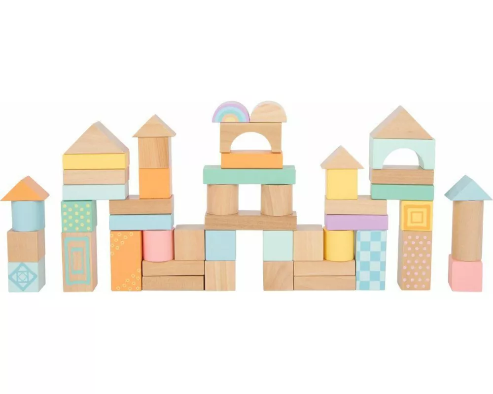 Holzbausteine Pastell