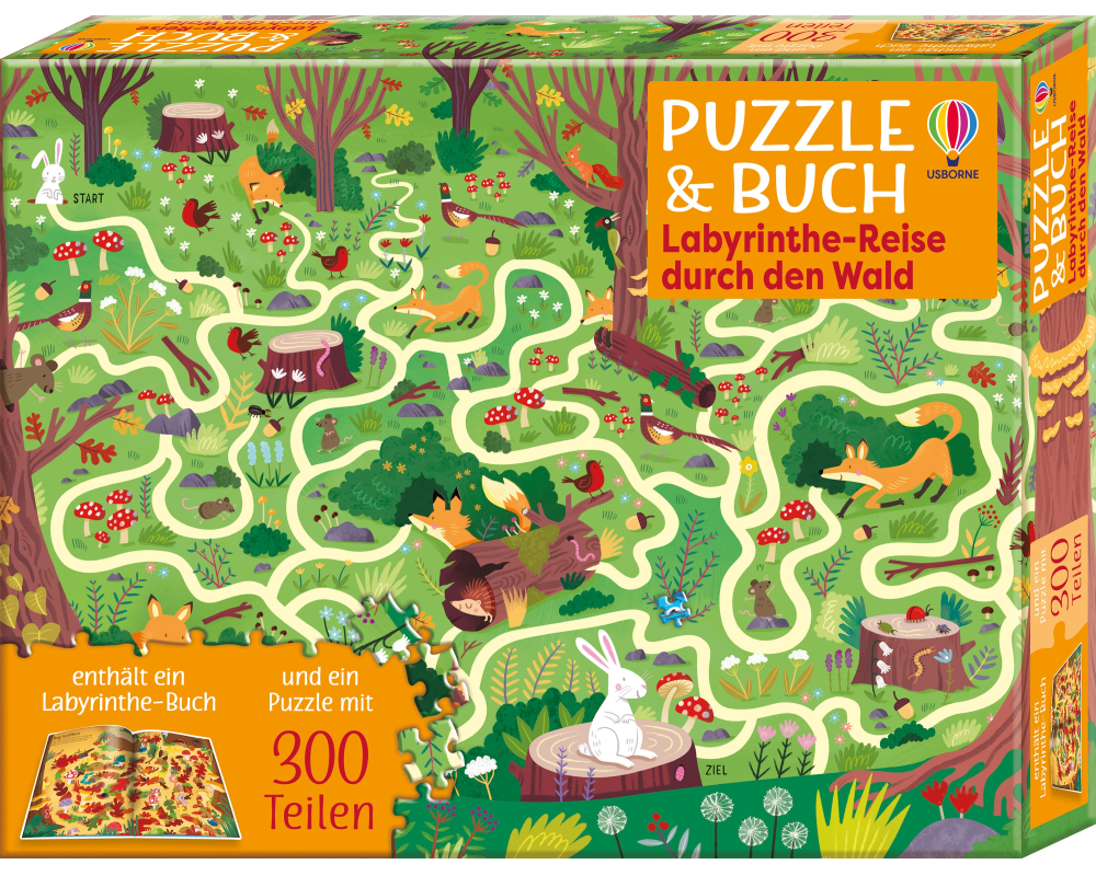 Puzzle & Buch: Labyrinthe-Reise durch den Wald