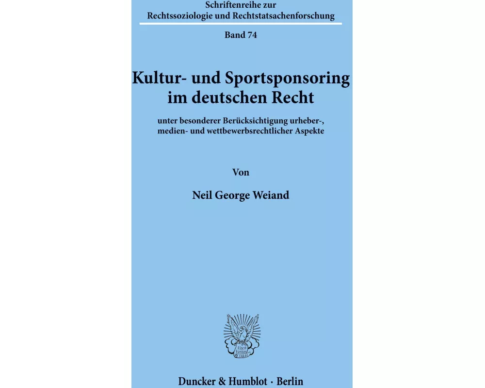 Kultur- und Sportsponsoring im deutschen Recht