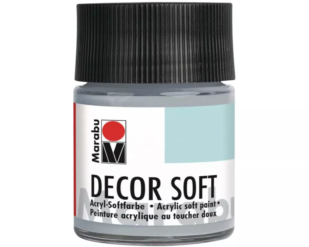 Marabu Acrylfarbe Decor Soft 50 ml, Hellgrau