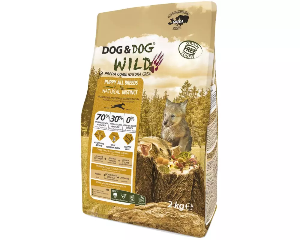 Dog&Dog Trockenfutter Wild Puppy Natural Instinct, 2 kg