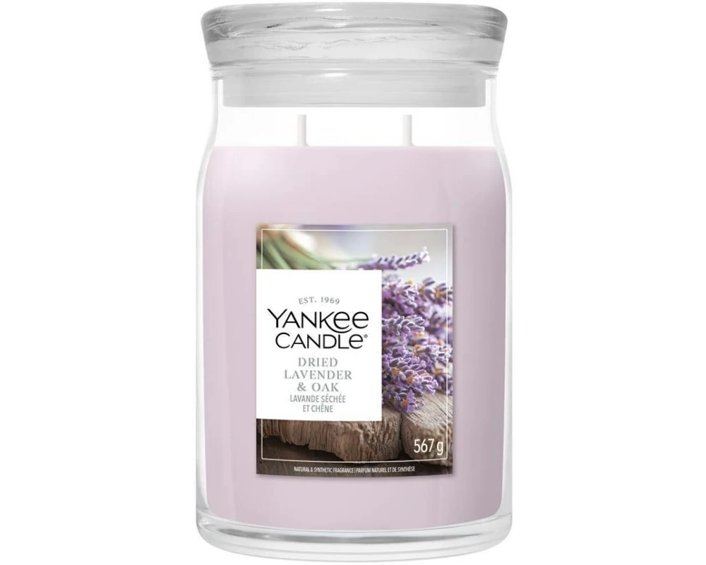Yankee Candle Signature Duftkerze Dried Lavender & Oak Signature Large Jar