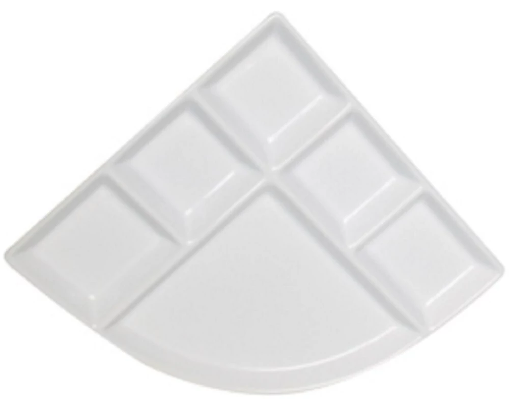 Nouvel Fondue-Teller Weiss, Karton, 4 Stück