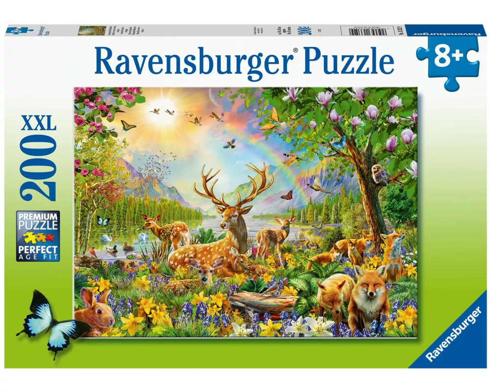 Kinderpuzzle 200 XXL Teile - Anmutige Hirschfamilie