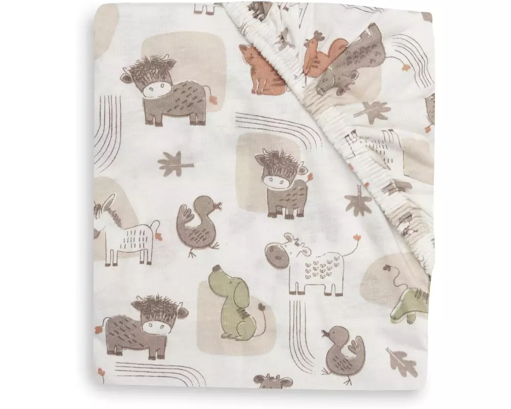 Jollein Spannbettlaken Jersey 70/75 x 140/150cm – Barn Buddies