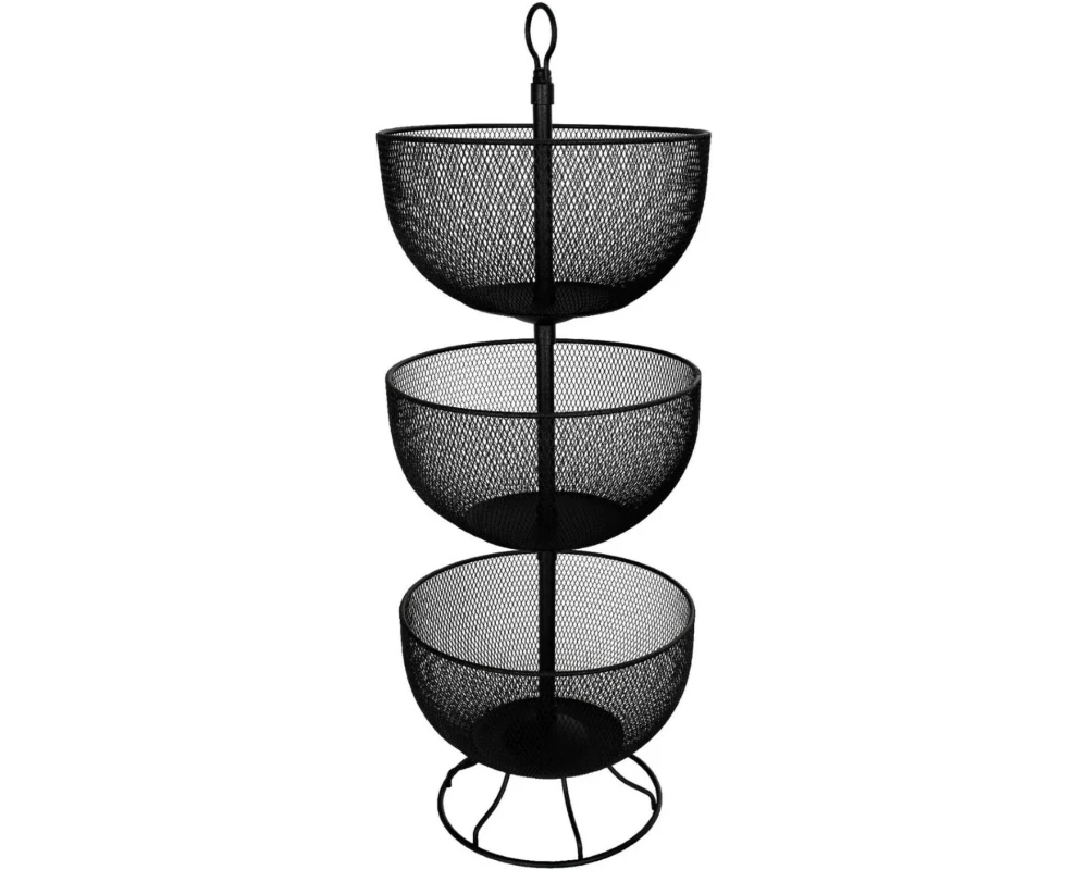 Hermia Früchtekorb 3-teilig, Schwarz