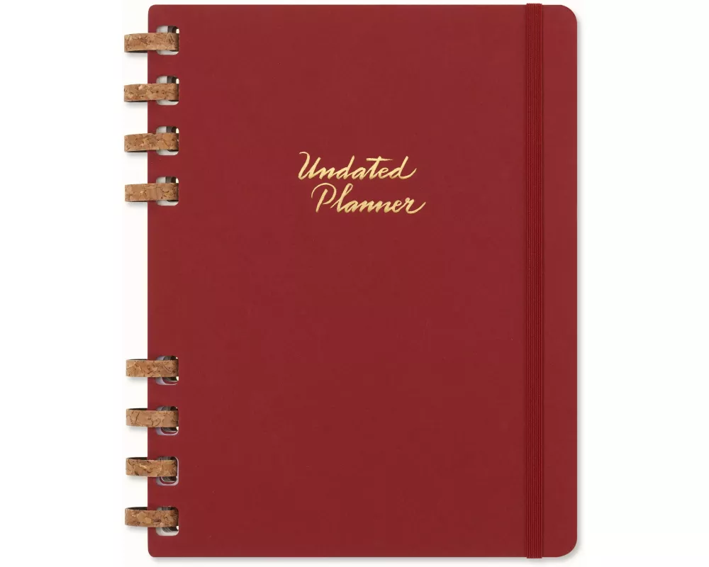 Moleskine Undatierter Life Kalender Mit Spiralbindung, Xl, Wochen-Monatskalender, Fester Einband, Crush Cherry