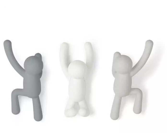 Umbra Wandhaken Buddy Weiss/Grautöne, Kunststoff