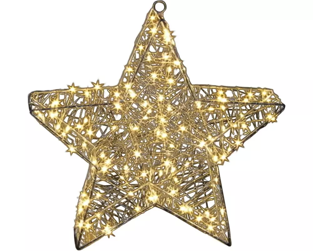 Dameco LED-Figur Stern, 120 LEDs, 8 x 38 cm, Silber