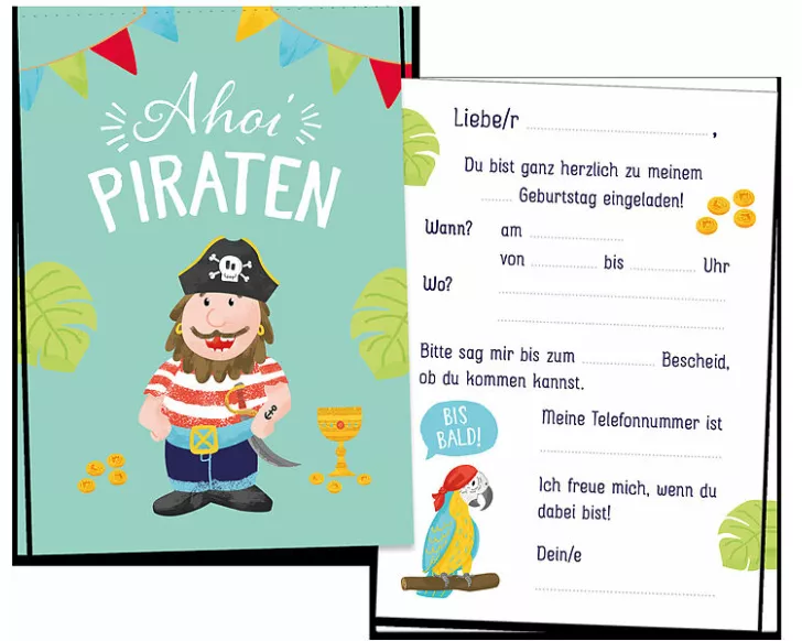 Kindergeburtstag Einladungen Pirat