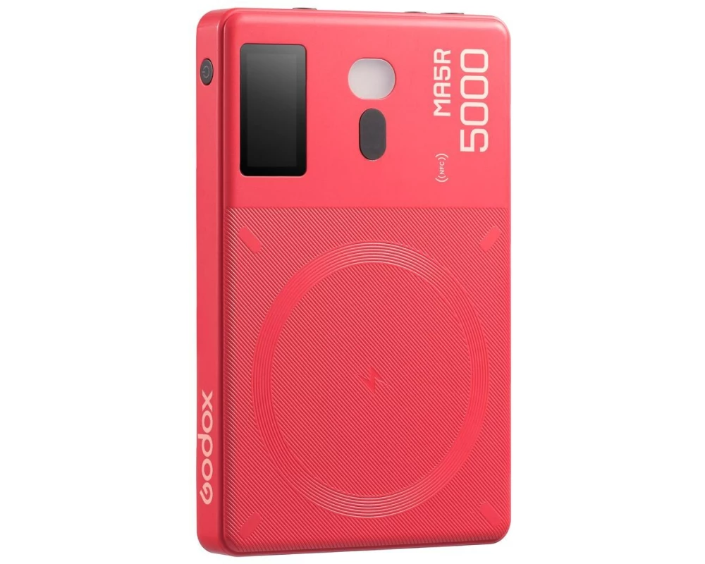 Godox MA5R RGB-Panel-Licht mit Powerbank Rot
