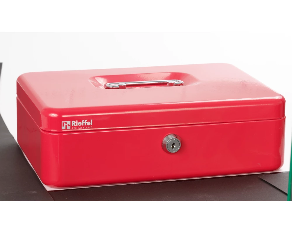 RIEFFEL SWITZERLAND Geldkassette Valorit VT-GK 3 ROT 8,2x26,2x19,2cm rot