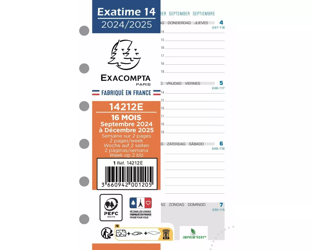 Kalender 1 Woche 2 Seiten 16 Monate 2026