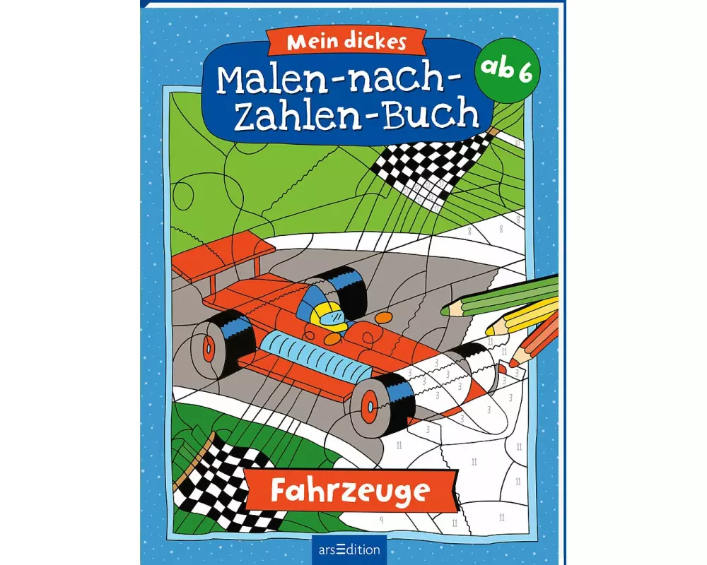 Mein dickes Malen-nach-Zahlen-Buch – Fahrzeuge