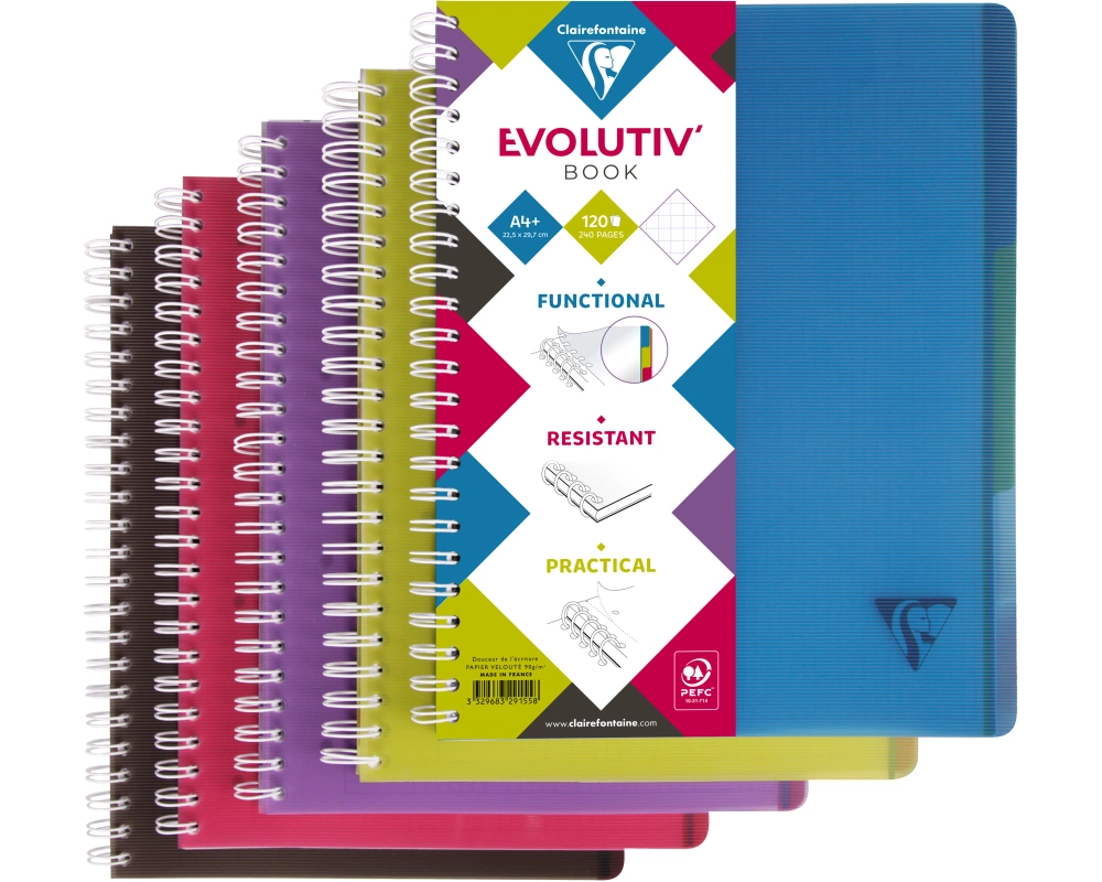 CLAIREFONTAINE LINICOLOR Heft A4+ 329155 5mm 120 Blatt